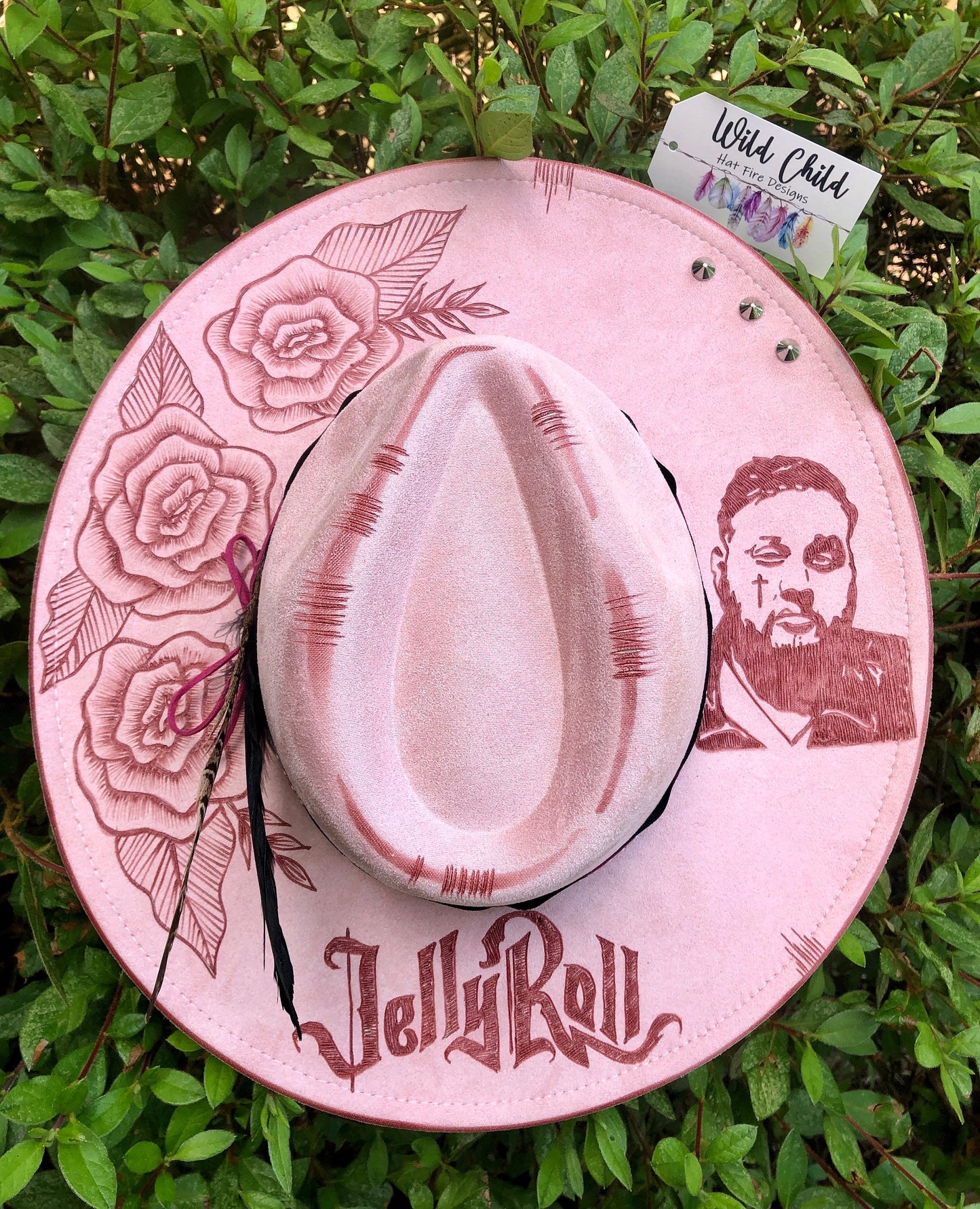 Jelly Roll -Bunniexo Handmade custom Burned Hat