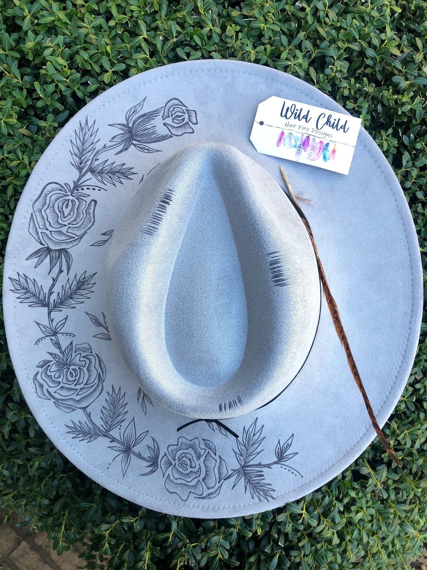 ROSES - Handmade Custom Burned Hat