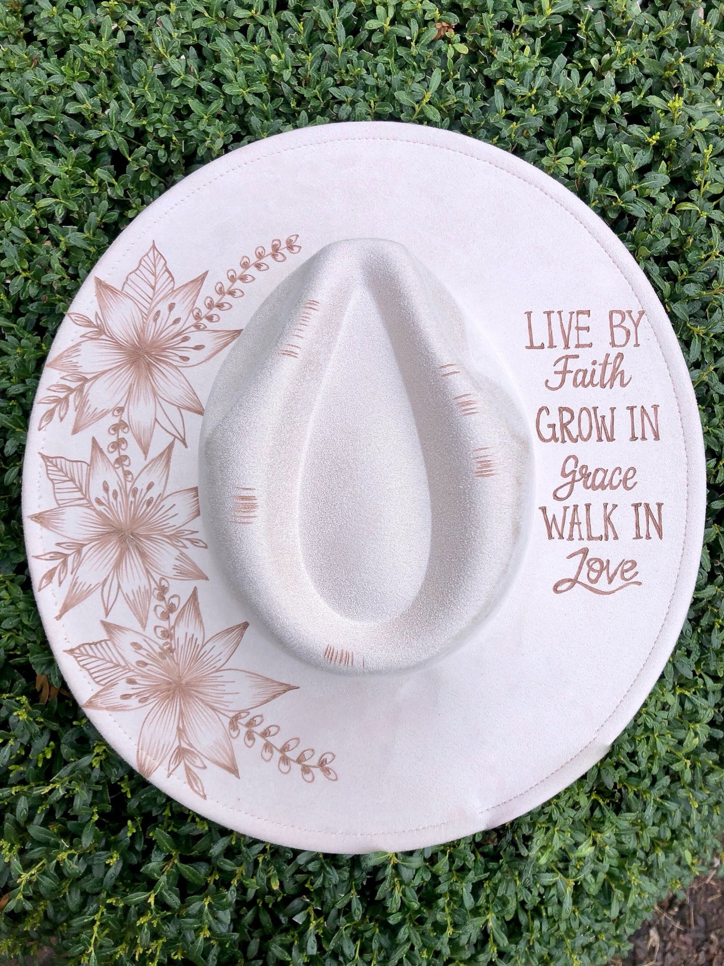 LIVE by Faith - Handmade Custom Burned Hat