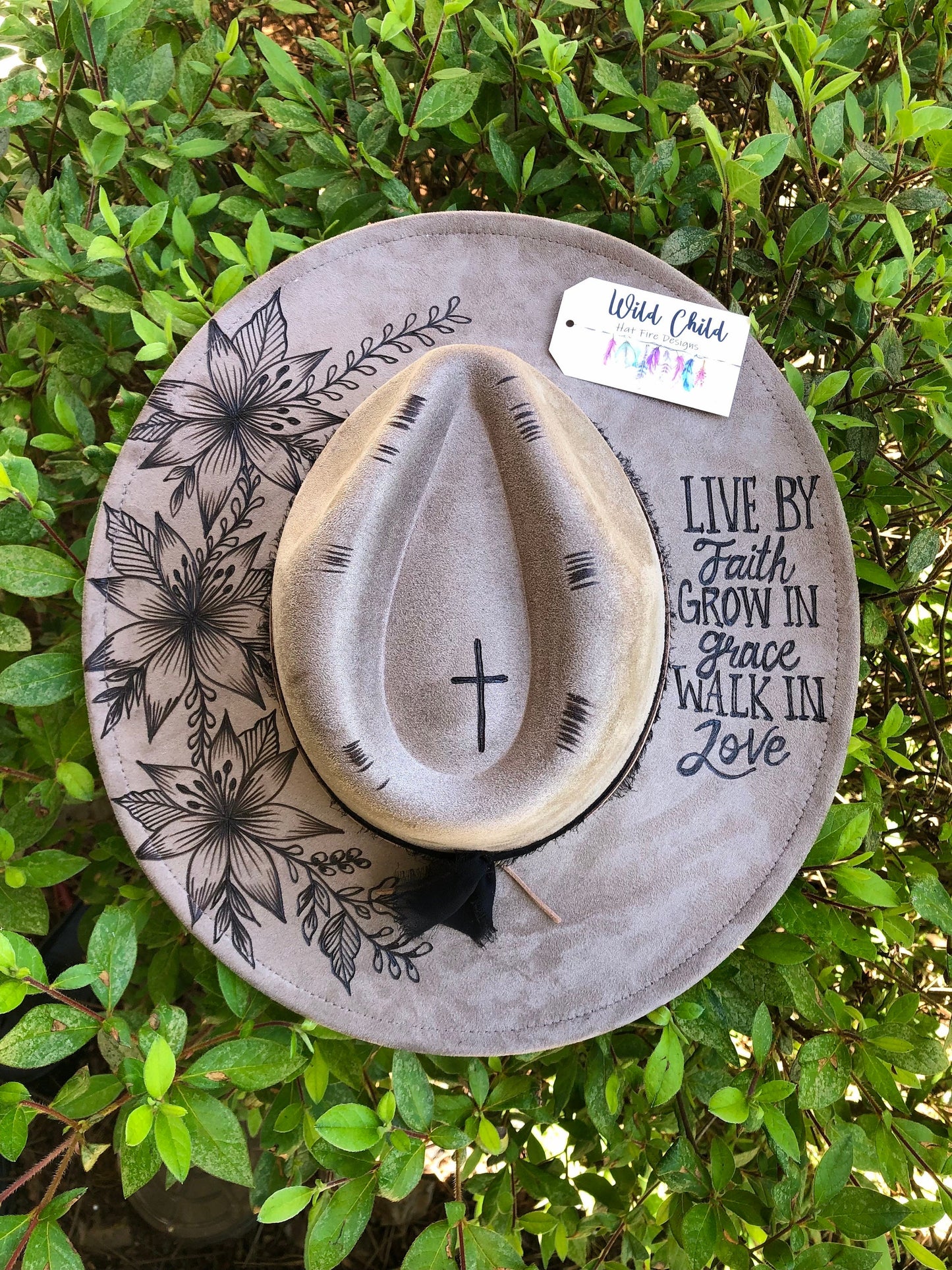 LIVE by Faith - Handmade Custom Burned Hat
