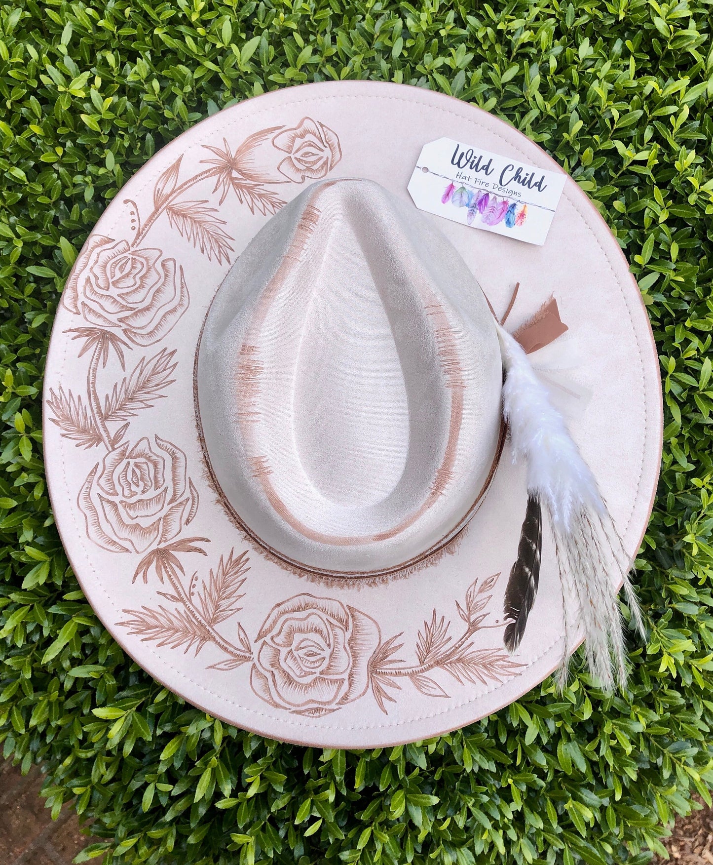 ROSES - Handmade Custom Burned Hat
