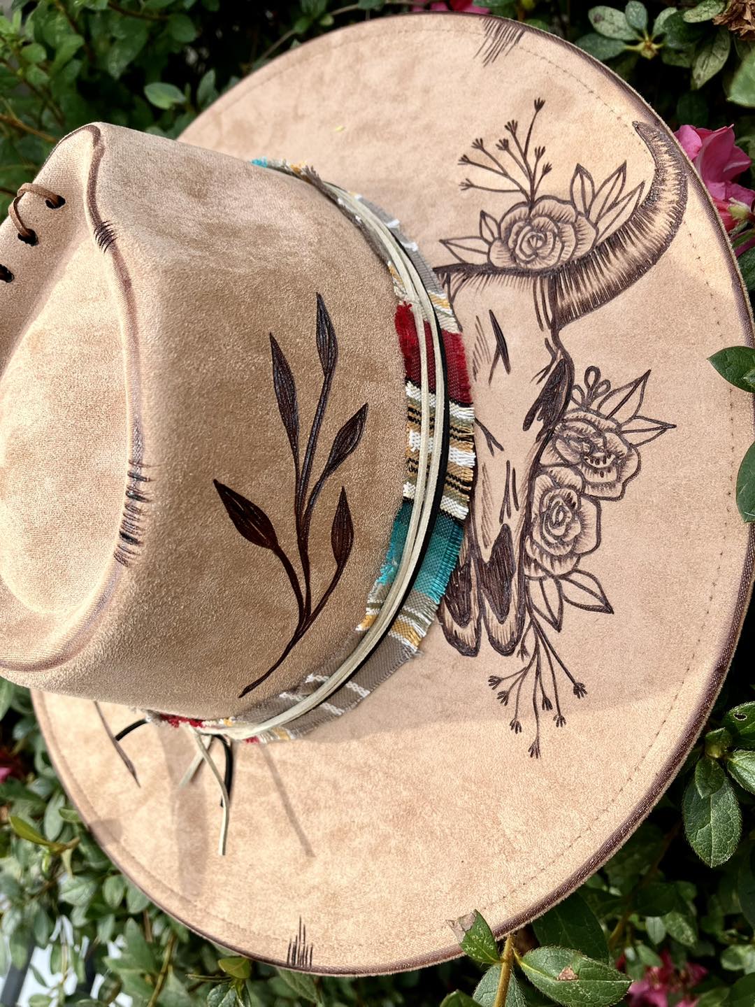 FIESTA* Handmade Custom Burned Hat