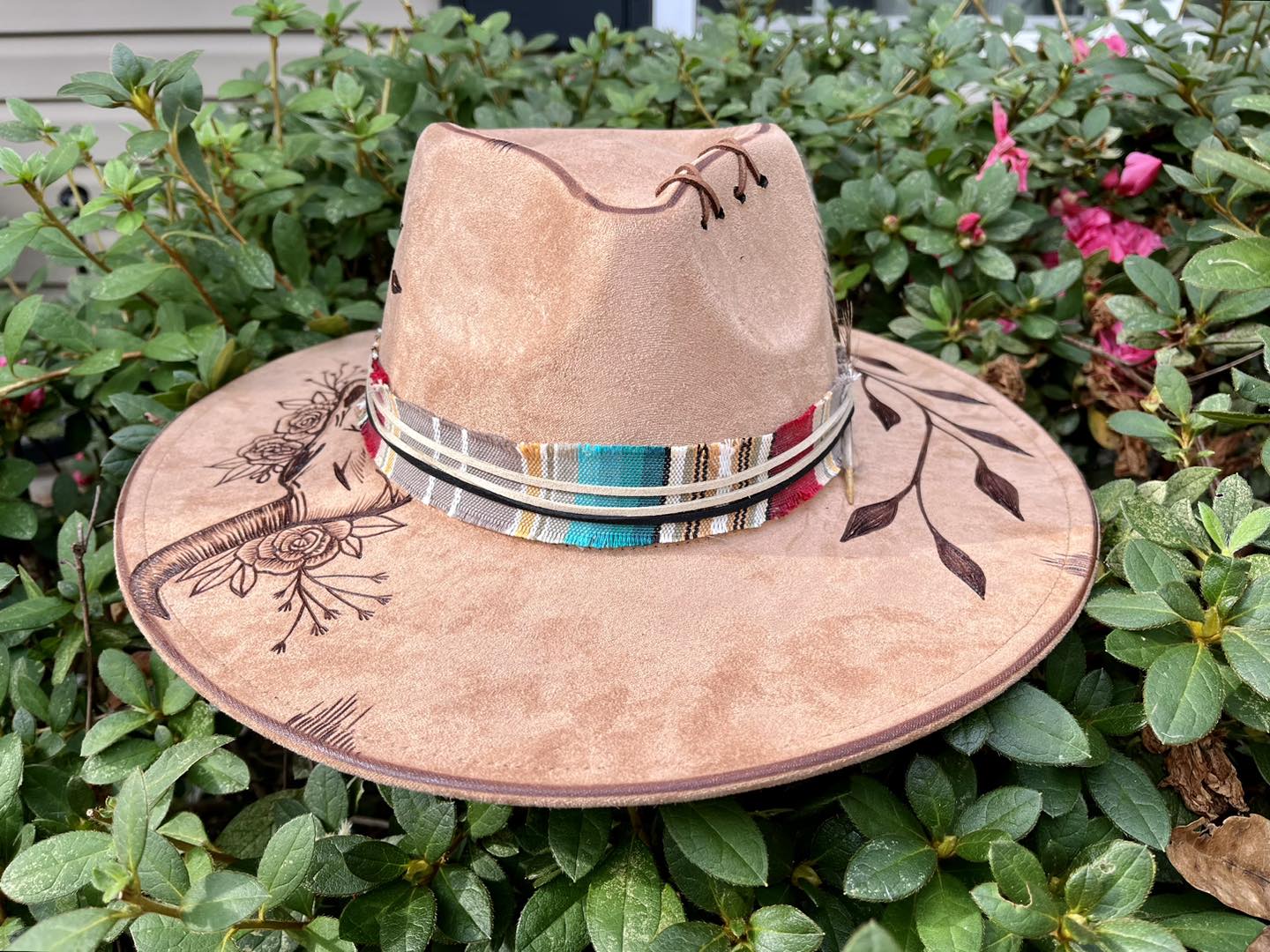 FIESTA* Handmade Custom Burned Hat