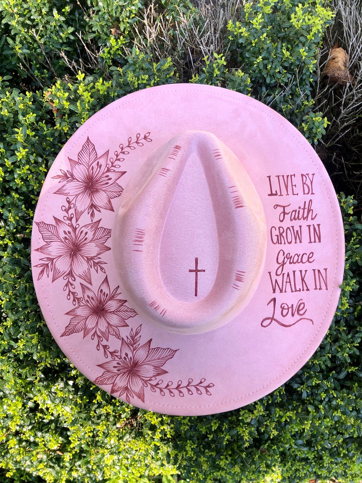 LIVE by Faith - Handmade Custom Burned Hat
