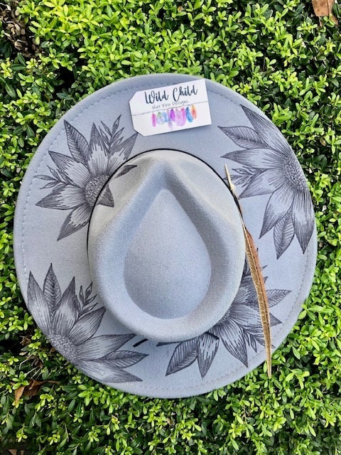 Sunflowers EVERYWHERE - Custom Hand Burned Hat