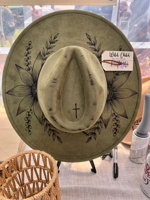 FAITH Can Move Mountains - Hand Burned Hat