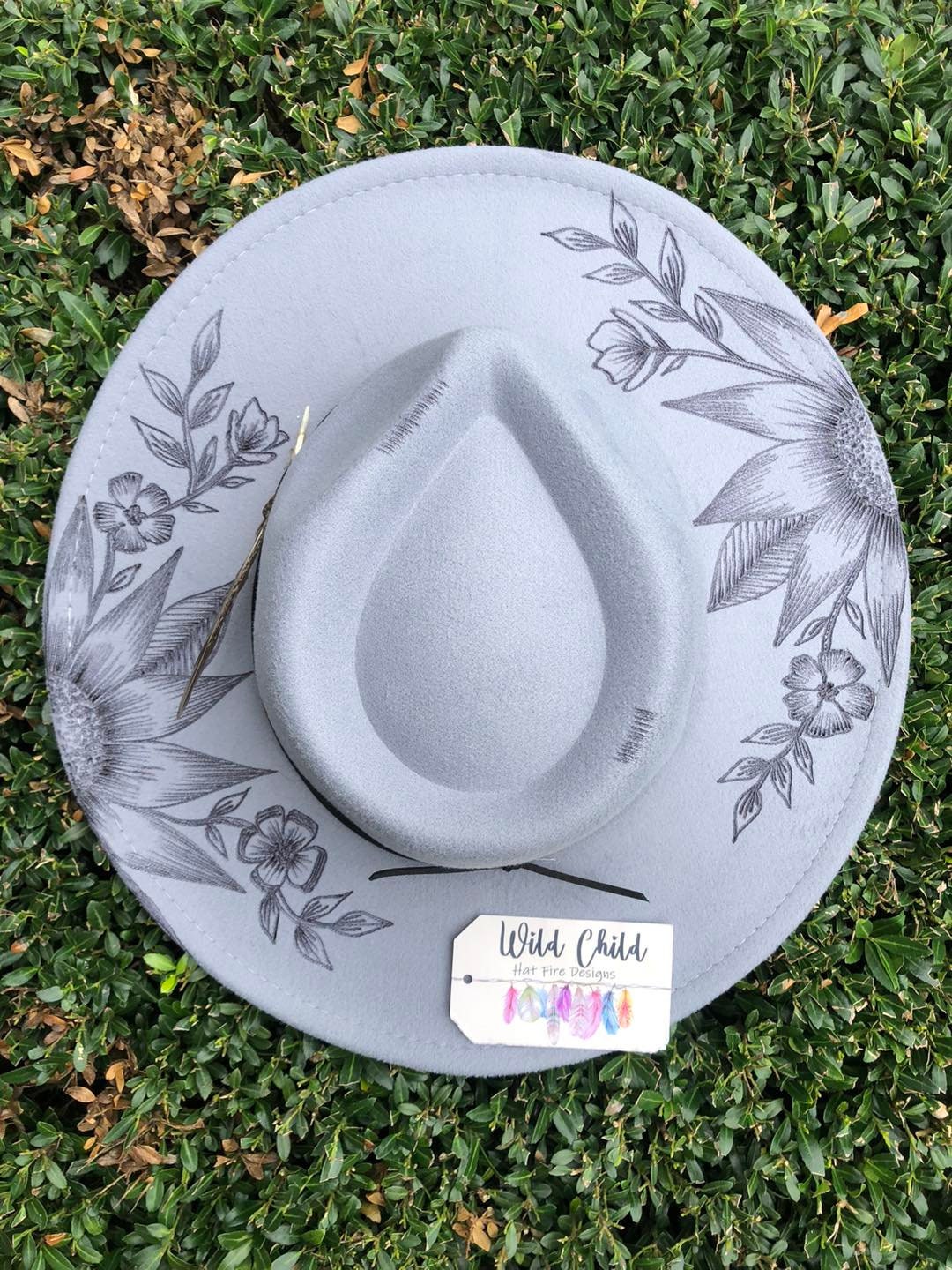 You Belong Among the WILDFLOWERS - Handmade Custom Burned Hat