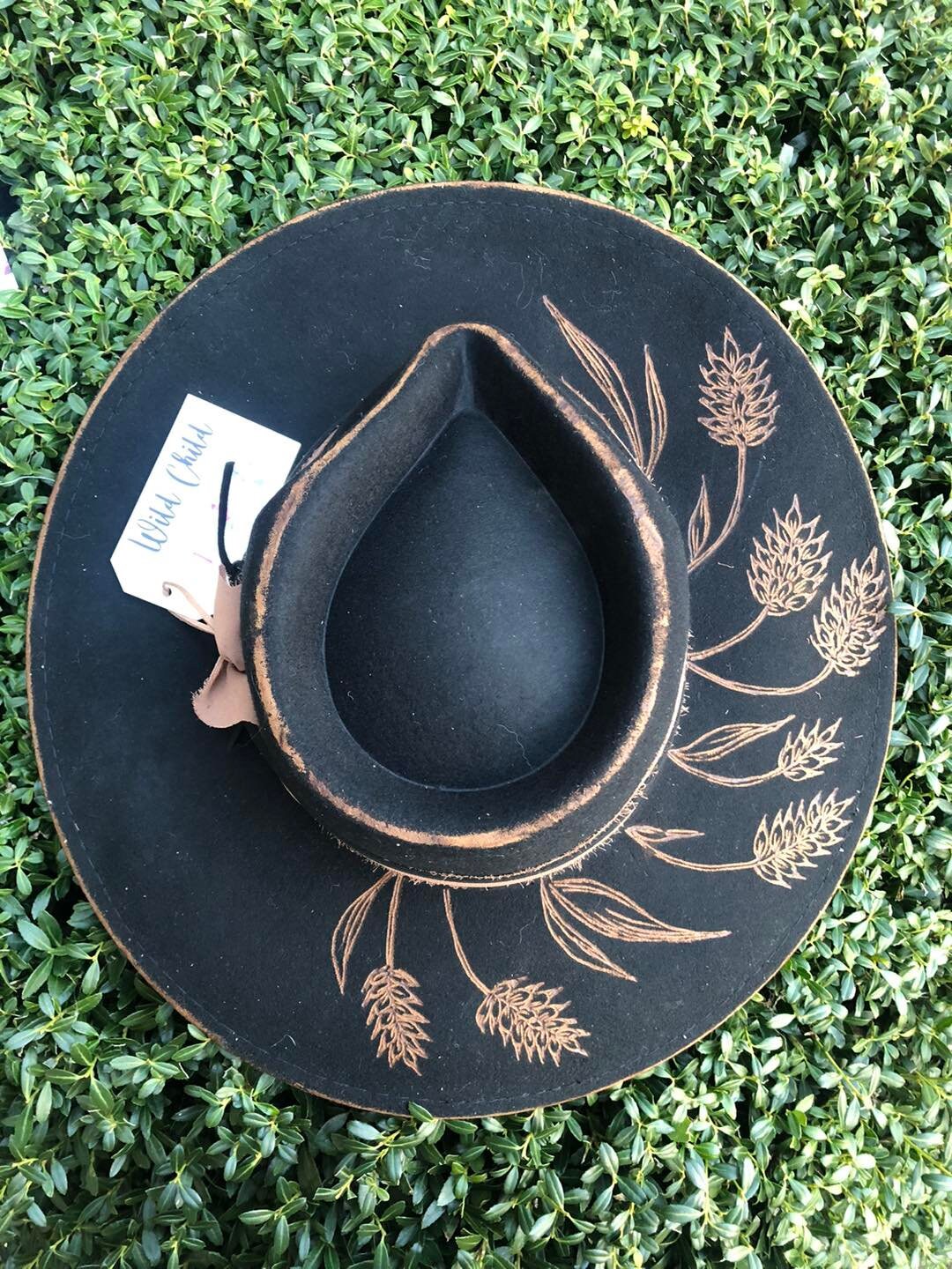 TUMBLEWEED -  Handmade Custom Burned Hat