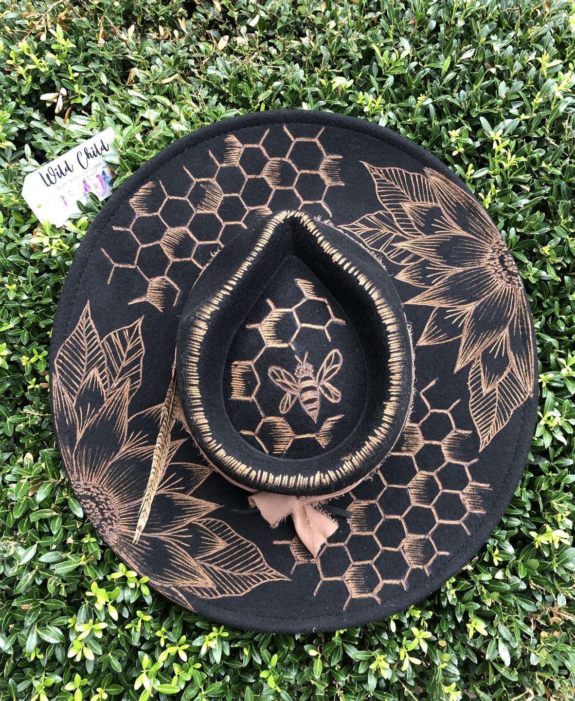 HONEYCOMB - Custom Hand Burned Hat