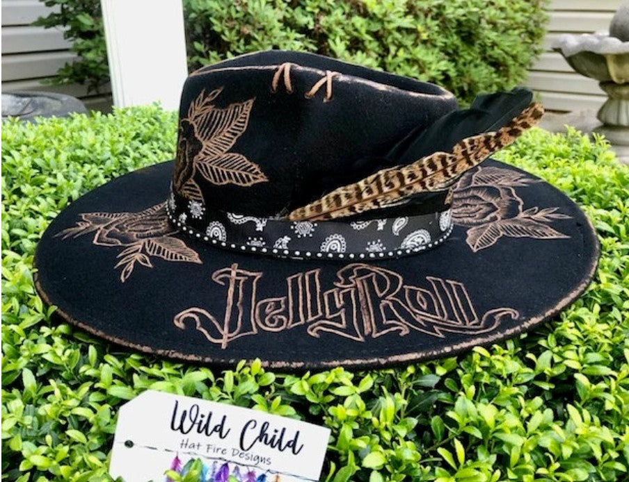 SAVE ME, Jelly Roll - Handmade Custom Burned Hat (Copy)